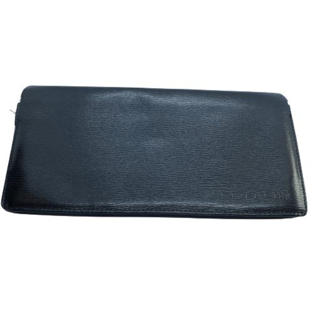 Givenchy Gentleman Black Leather Slim Long Wallet **FLAWS**
